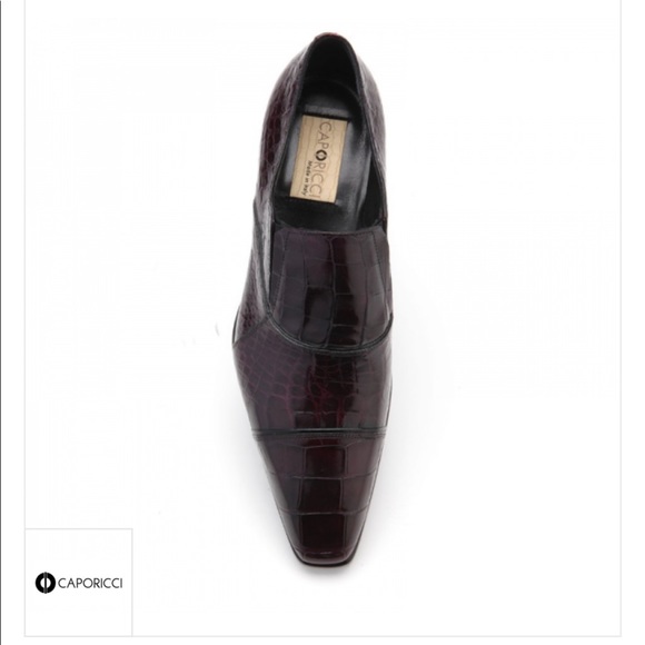 Caporicci 202 Alligator Cap Toe Loafers Burgundy (red brown) - Picture 4 of 4